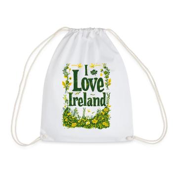 I love Ireland - Drawstring Bag - white - Front
