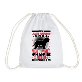 Lagotto Romagnolo is unbeatable water dog - Drawstring Bag - white - Front
