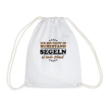 Retirement Pensioner Pensioner Sailing - Drawstring Bag - white - Front