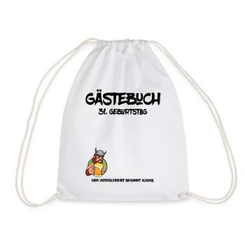 31. Geburtstag | Gästebuch Design - Turnbeutel - Weiß - Vorne