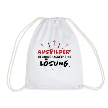 Ausbilder Spruch Beruf Lustiges Ausbilder Geschenk - Turnbeutel - Weiß - Vorne