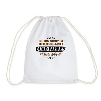 Retirement Pensioner Pensioner Quad Driver - Drawstring Bag - white - Front