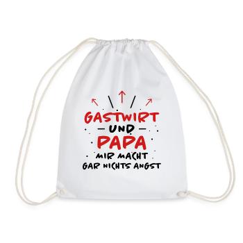 Gastwirt Spruch Kneipe Wirt Fun Gastwirt Geschenk - Turnbeutel - Weiß - Vorne