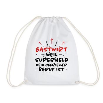 Gastwirt Spruch Kneipe Wirt Fun Gastwirt Geschenk - Turnbeutel - Weiß - Vorne