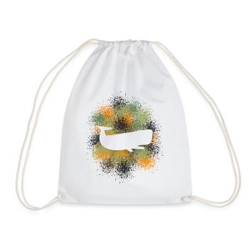 Sperm Whale Ocean Protector - Drawstring Bag - white - Front