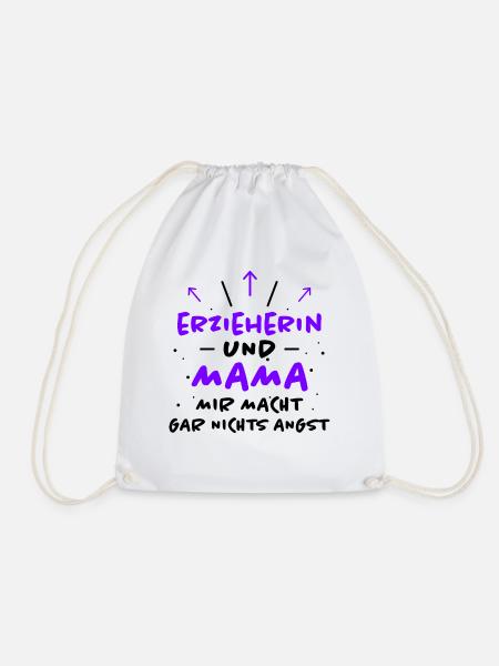 Erzieherin Spruch Job Lustiges Erzieherin Geschenk - Turnbeutel - Weiß