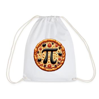 Pizza Pi Day Mathematischer Genuss - Turnbeutel - Weiß - Vorne