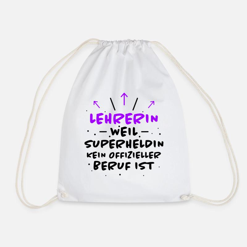 Lehrerin Spruch Lehrer Lustiges Lehrerin Geschenk - Turnbeutel - Weiß