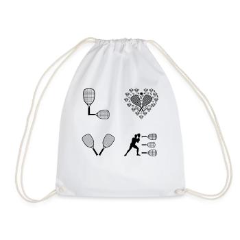 Racquetball LOVE Racquetball Player - Drawstring Bag - white - Front
