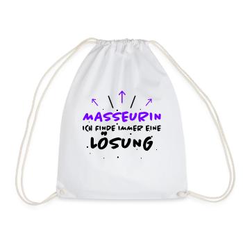 Masseurin Spruch Beruf Lustiges Masseurin Geschenk - Turnbeutel - Weiß - Vorne