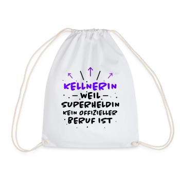 Kellnerin Spruch Beruf Lustiges Kellnerin Geschenk - Turnbeutel - Weiß - Vorne