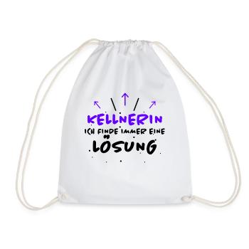 Kellnerin Spruch Beruf Lustiges Kellnerin Geschenk - Turnbeutel - Weiß - Vorne
