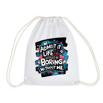 Livre d’histoires de vie et art du cœur - Sac de sport léger - blanc - Devant