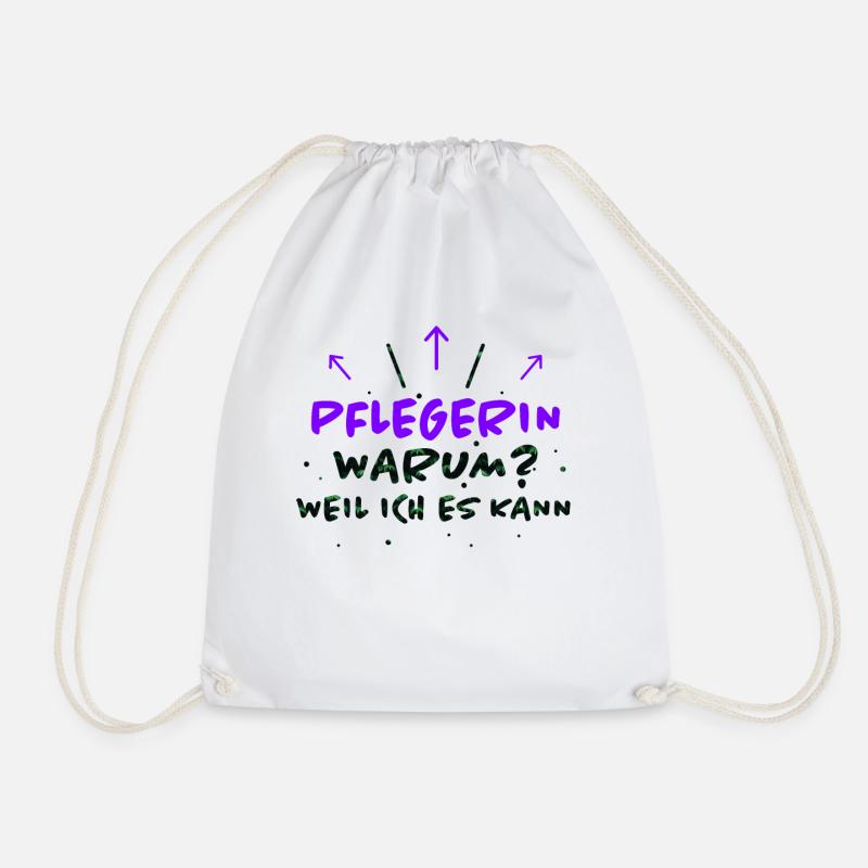 Pflegerin Spruch Pflegekraft Pflegerin Geschenk - Turnbeutel - Weiß