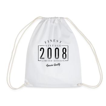 Meilleur millésime 2008 Millésime 2008 Anniversaire Anniversaire - Sac de sport léger - blanc - Devant
