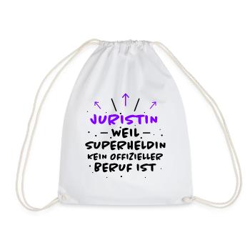 Juristin Spruch Jura Lustiges Juristin Geschenk - Turnbeutel - Weiß - Vorne