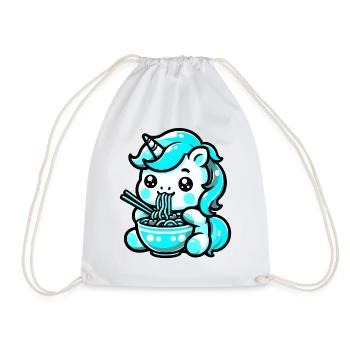 Japonais Kawaii Licorne Ramen Cuisine Asiatique - Sac de sport léger - blanc - Devant