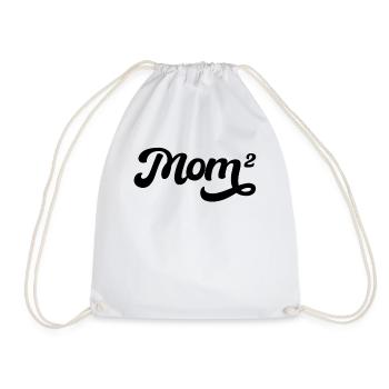 Mother's Day Mom 2 Kids Mom 2 Kids Gift - Drawstring Bag - white - Front
