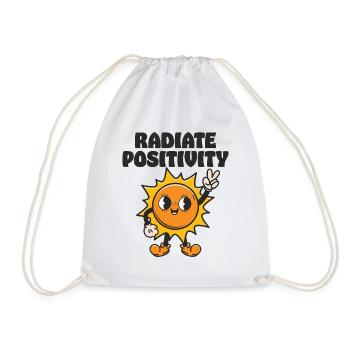 Strahle Positivität aus - Turnbeutel - Weiß - Vorne