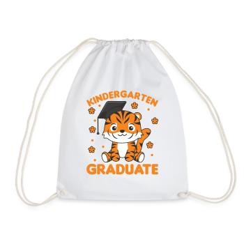 Kids Kindergarten graduate Tiger Graduation - Turnbeutel - Weiß - Vorne