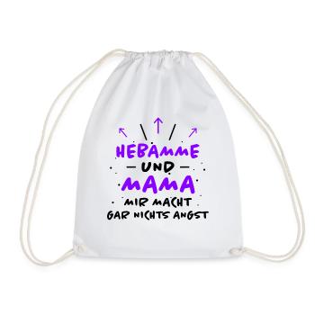 Hebamme Spruch Beruf Lustiges Hebammen Geschenk - Turnbeutel - Weiß - Vorne