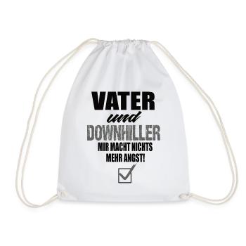 Father and downhiller - Drawstring Bag - white - Front