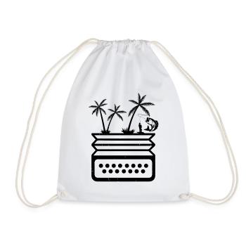Accordéon Et Pêcheur Pêcheur Accordéoniste Pêcheur - Sac de sport léger - blanc - Devant