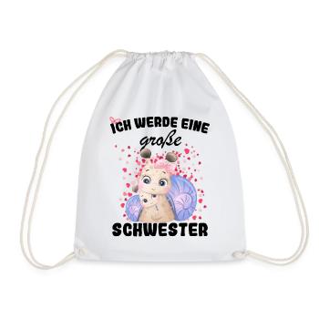 I'm going to be a big sister in 2025 - Drawstring Bag - white - Front