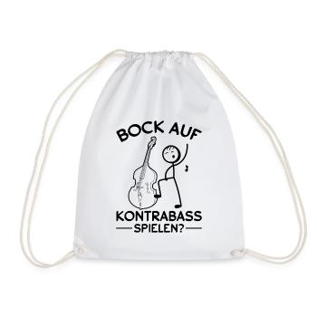 Want To Play Double Bass? Double Bass Musician - Drawstring Bag - white - Front