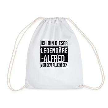 Ich bin dieser legendäre für Alfred - Turnbeutel - Weiß - Vorne