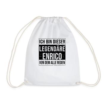 Ich bin dieser legendäre für Enrico - Turnbeutel - Weiß - Vorne
