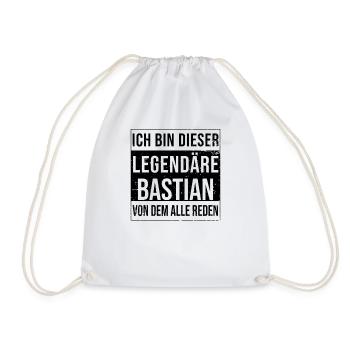 Ich bin dieser legendäre für Bastian - Turnbeutel - Weiß - Vorne