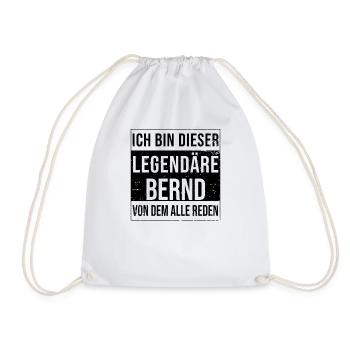 I'm this legendary for Bernd - Drawstring Bag - white - Front