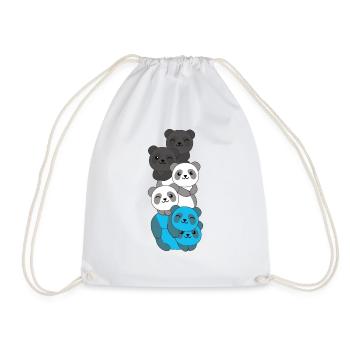 Mascic Flag Pride LGBTQ Cute Panda - Drawstring Bag - white - Front