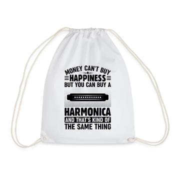 Money Can't Buy Happiness But You Can Buy A Harmon - Drawstring Bag - white - Front