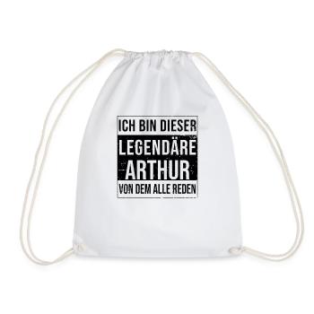 Ich bin dieser legendäre für Arthur - Turnbeutel - Weiß - Vorne