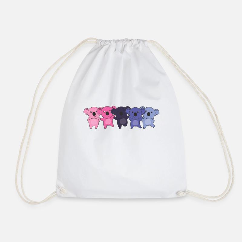 Omnisexual Flag Pride LGBTQ süßer Koala - Turnbeutel - Weiß