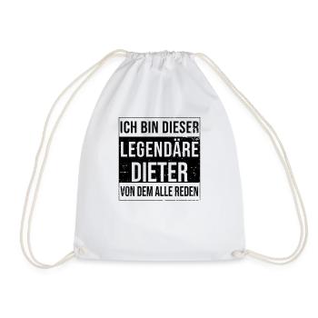 I'm this legendary for Dieter - Drawstring Bag - white - Front