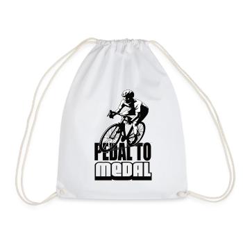 Pedal To Medal Road Bike Road Bike Road Bikes Road Bike - Drawstring Bag - white - Front