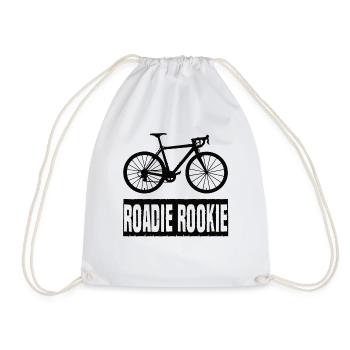 Roadie Rookie Road Bike Road Bike Road Bike - Drawstring Bag - white - Front