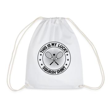 This is my lucky Squash Shirt Squash Player - Drawstring Bag - white - Front