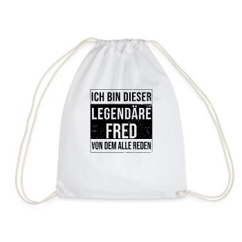 Ich bin dieser legendäre für Fred - Turnbeutel - Weiß - Vorne