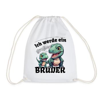 Annonce de la prochaine génération | Je vais être un grand frère en 2025 - Sac de sport léger - blanc - Devant