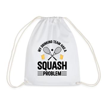 My drinking team has a Squash problem - Funny Squa - Turnbeutel - Weiß - Vorne