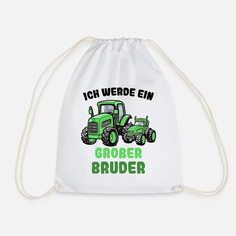 Nachwuchs Verkünden | Ich Werde Großer Bruder 2025 - Turnbeutel - Weiß