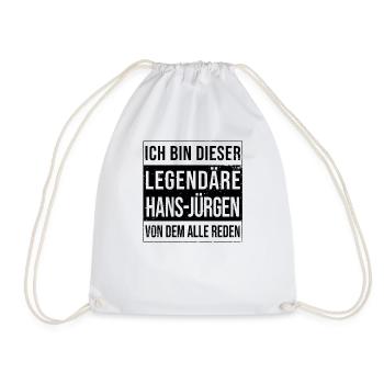 I'm this legendary for Hans-Jürgen - Drawstring Bag - white - Front