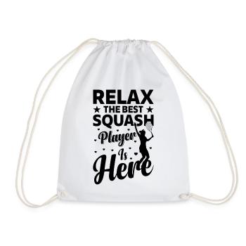 Relax The Best Squash Player is here - Squash Play - Turnbeutel - Weiß - Vorne