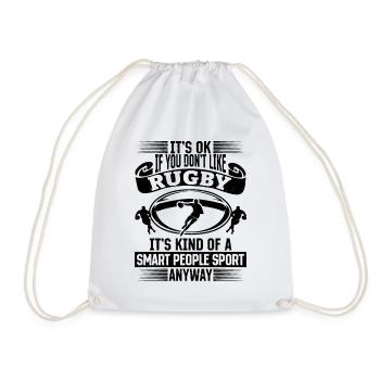 Rugby Season Rugby Quotes Rugby Saying - Drawstring Bag - white - Front