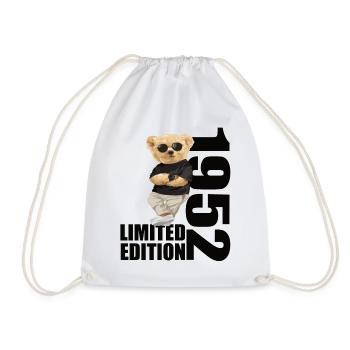 Limited Edition 1952 Bär Bären Geburtstag 1952 - Turnbeutel - Weiß - Vorne