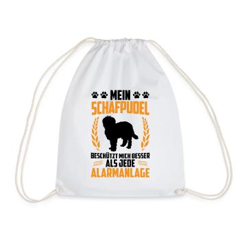 Sheep Poodle Is Better Than Alarm Herding Poodle - Drawstring Bag - white - Front